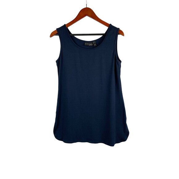 Attitudes By Renée Womens Navy Sleeveless Tank Top S - Picture 1 of 4